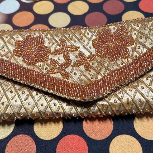 beaded long strap stunning gold purse - Picture 6 of 15